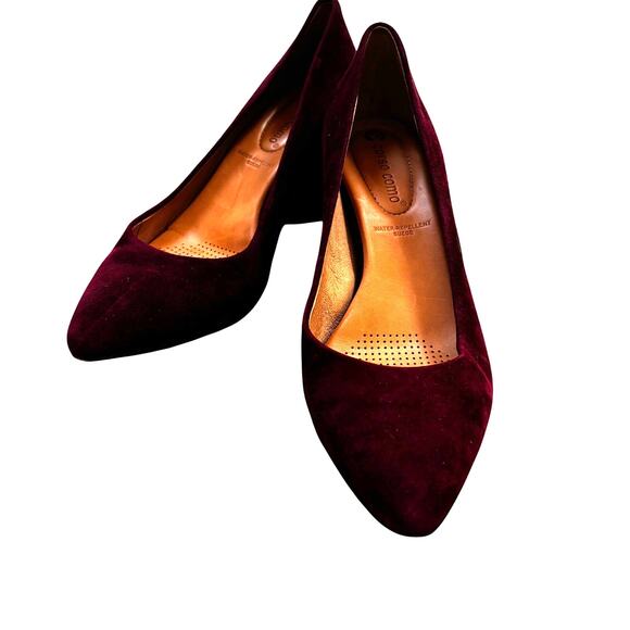 Corso Como PURPLE pumps 7M covered block heels pointy toes designer career - Picture 10 of 10